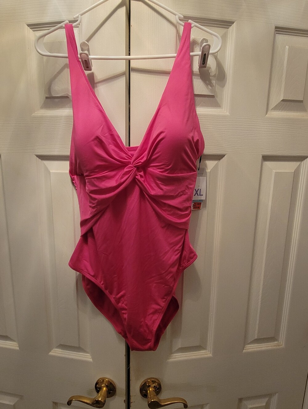 Primark Hot Pink Twist-Front One-Piece Swimsuit
